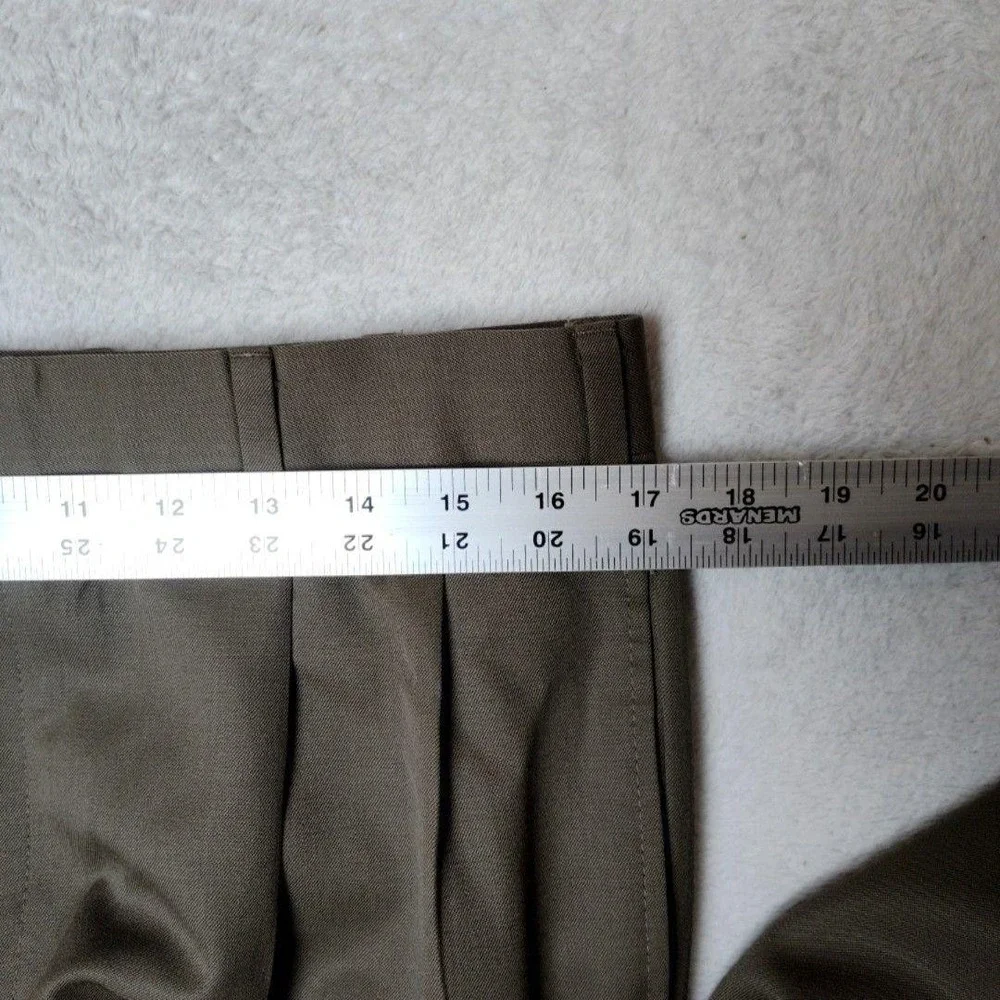 Brooks Brothers Pants Mens 34x32 Brown Wool Pleated Cuffed Dress Suit Slacks